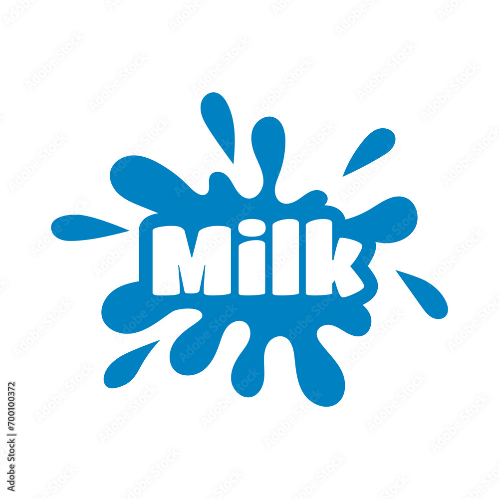 Fresh milk logo concept. Milk logo isolated vector emblem Fresh milk logo concept. Milk logo isolated vector emblem