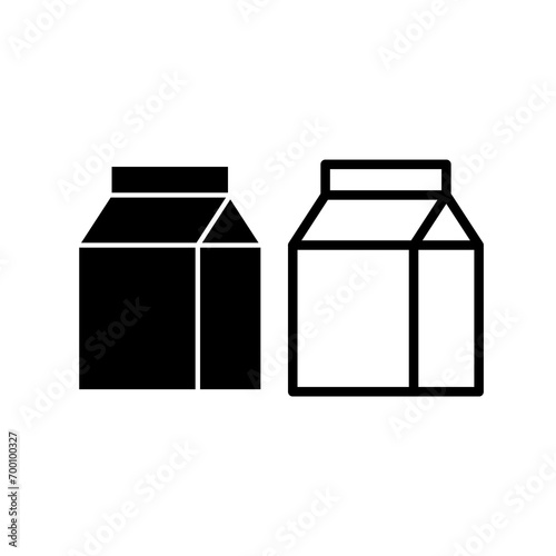 Vector milk icon. Flat illustration of milk isolated on white background. Icon vector illustration sign symbol.