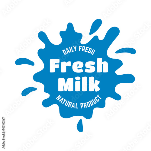 Fresh milk logo concept. Milk logo isolated vector emblem