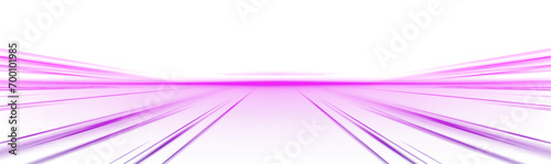 Abstract neon rays of light on a transparent background in PNG format. Purple speeds on the expressway. Sport car is made of polygons, lines and connected dots.	