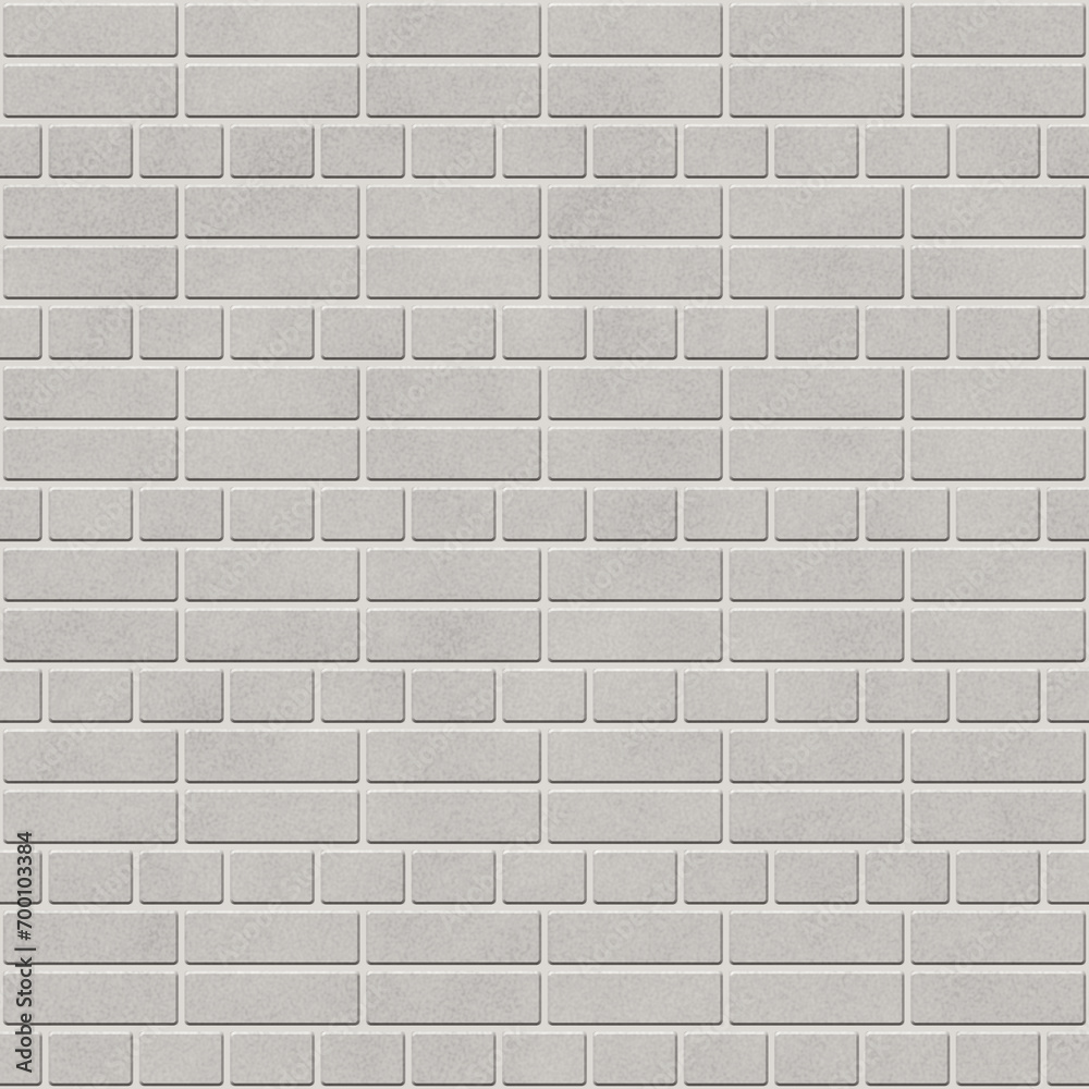 Fototapeta premium Brick drawing. White brick wall seamless background- texture pattern for continuous replication.