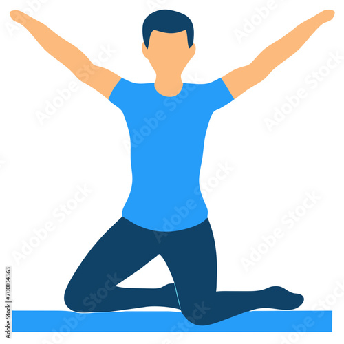 Stretching exercises vektor icon illustation