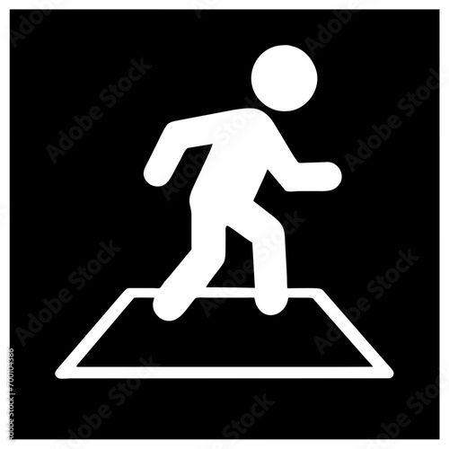 Playing hopscotch vektor icon illustation