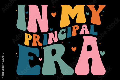 Retro Groovy Principal T-Shirt Design