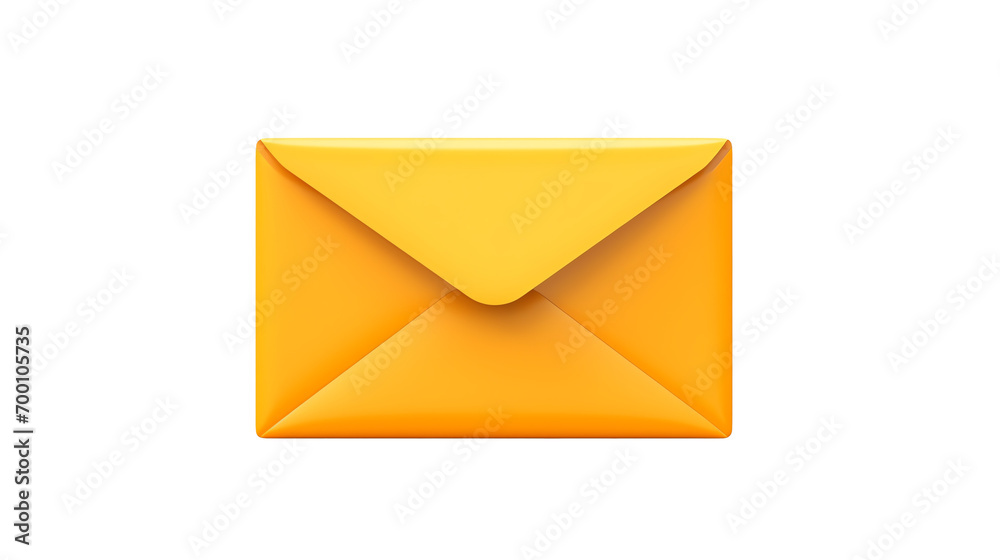 a yellow envelope with a white background a yellow envelope with a white background