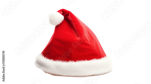 a red and white santa hat