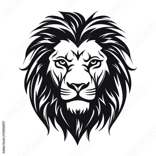 a lion head with mane