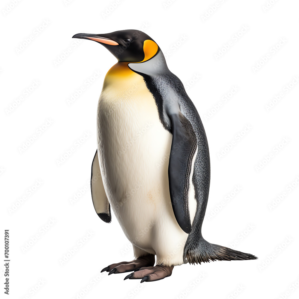 a penguin standing on a white background a penguin standing on a white background