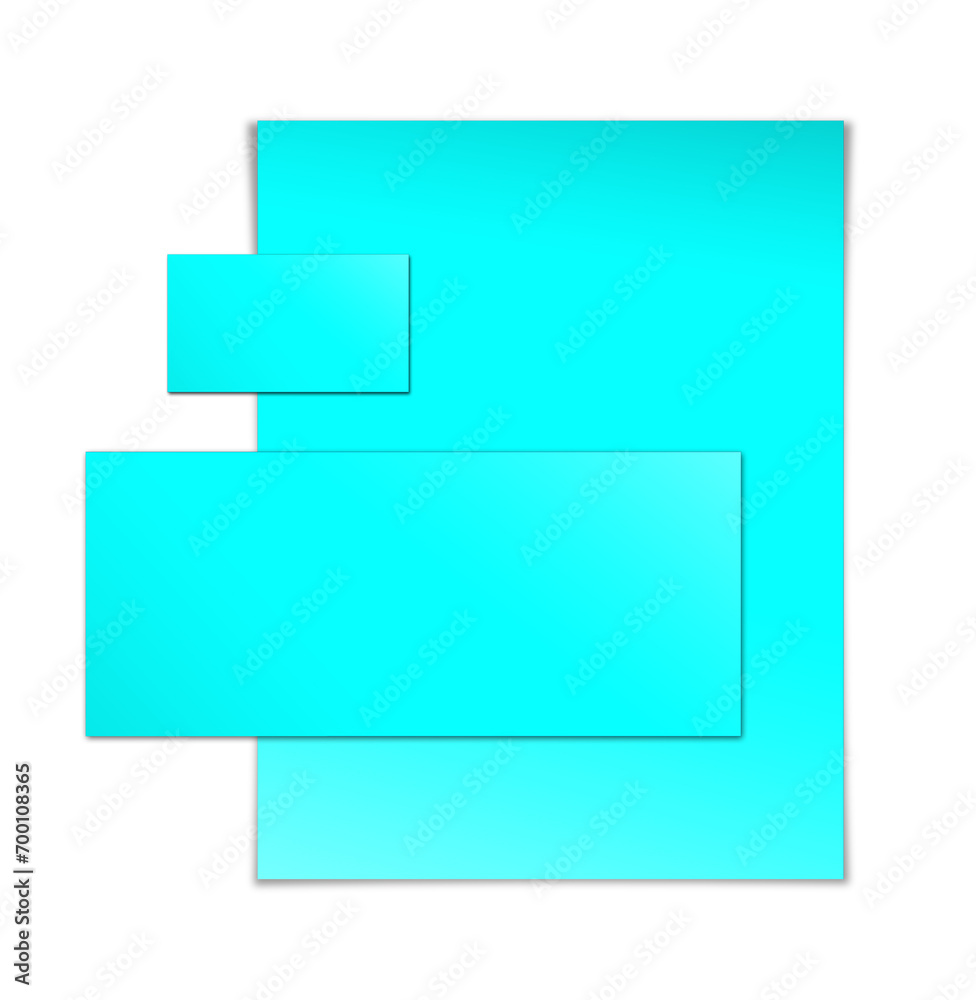 Cyan promotional paper blank template for presentation layouts and design. Cyan promotional paper blank template for presentation layouts and design.