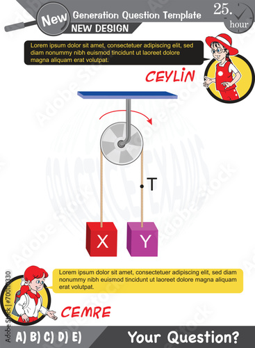 University and high school exam question form  Mathematics  physics  geometry  biology  eps  Next generation problems  two sister  speech bubble  template  experiment 