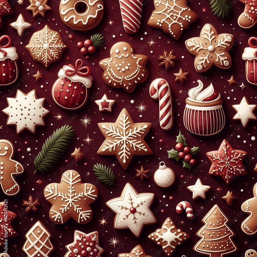 Xmas cookies. AI generated illustration