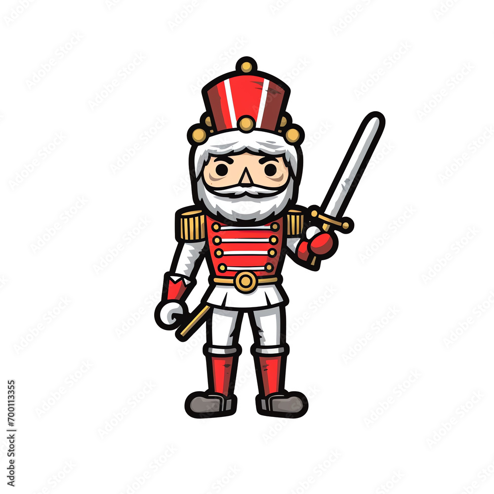 a cartoon of a toy soldier holding a sword