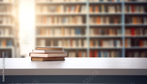 Wallpaper Mural a stack of books on a table Torontodigital.ca