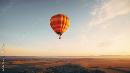 a hot air balloon in the sky © Dumitru