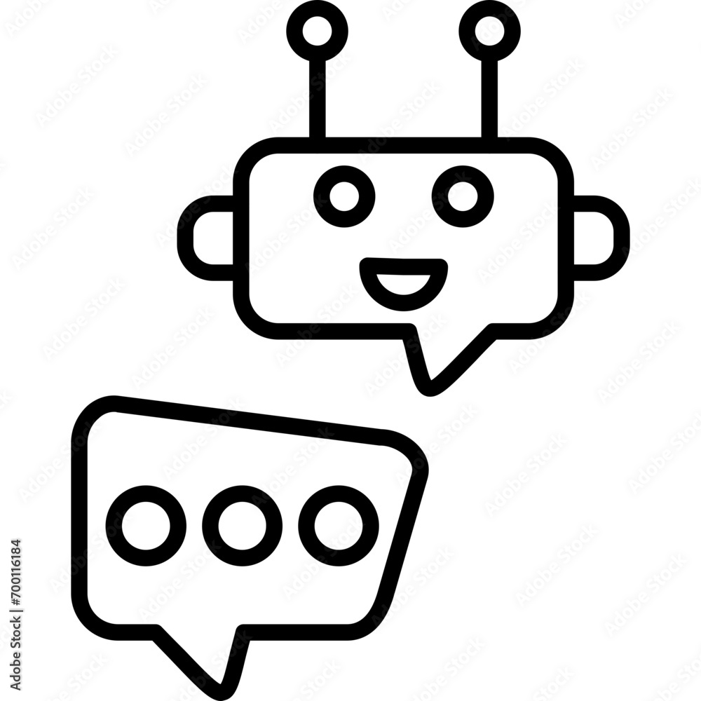 Robot Chat Icon Robot Chat Icon