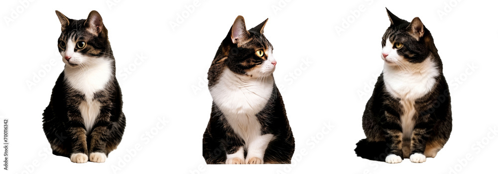 Obraz premium beautiful cat portrait isolated white background