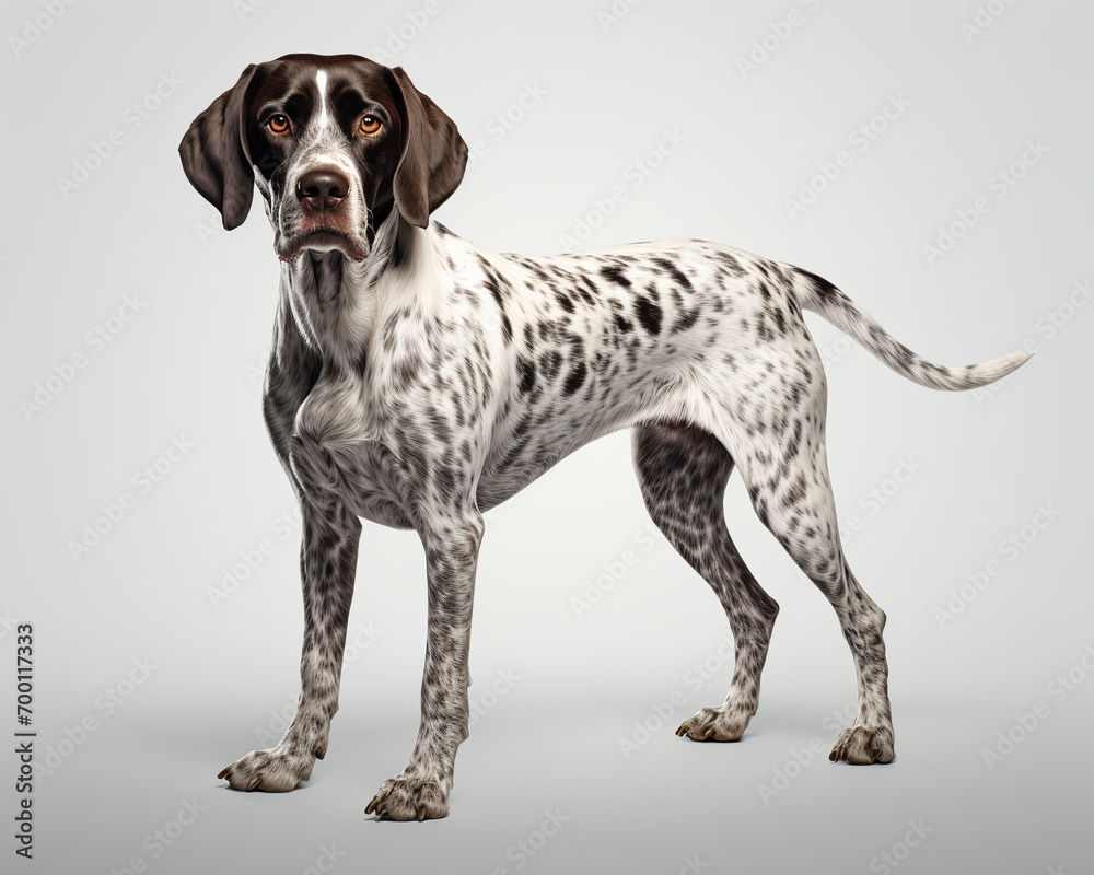 Pointer dog isolated on a white background. Gererative AI