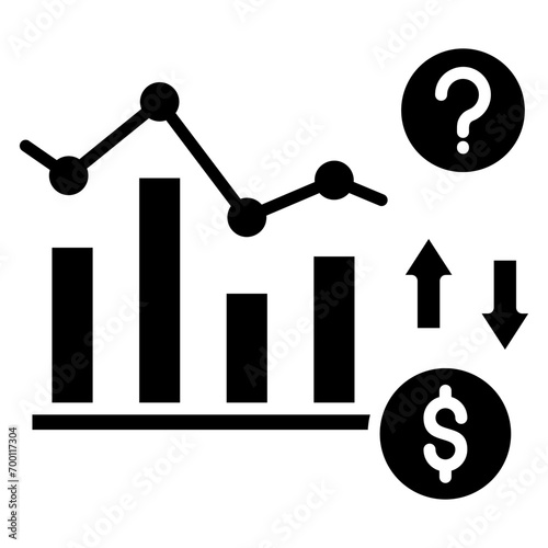 Financial Uncertainty Icon Element For Design