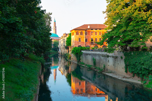 Vicenza Italy , old town view and river
