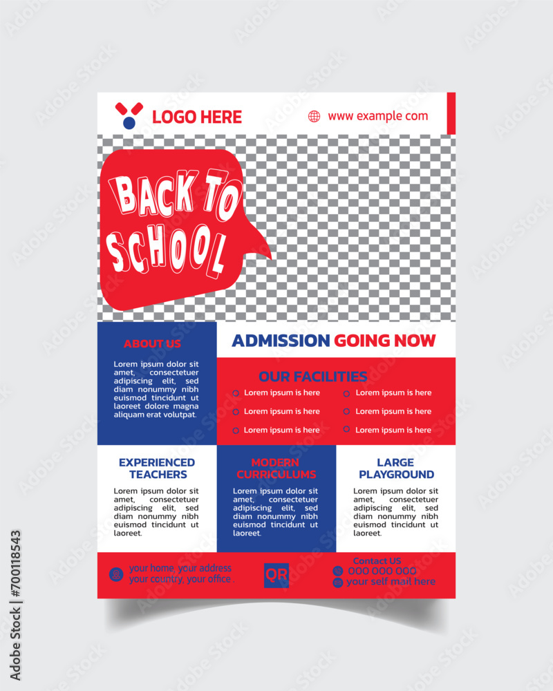 Trending Kids School Poster and Creative Design School Leaflet Admission Flyer Vector File 