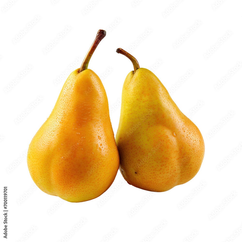 Pears with leaf isolated on white background Pears with leaf isolated on white background