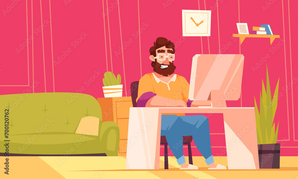 Work from home illustration Work from home illustration