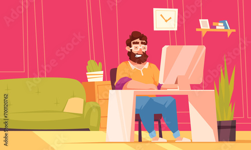 Work from home illustration