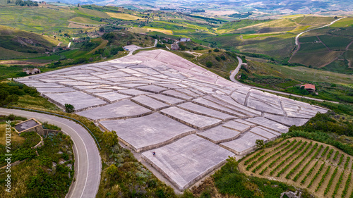 Aerial view of the Cretto di Burri. Sicily Italy photo