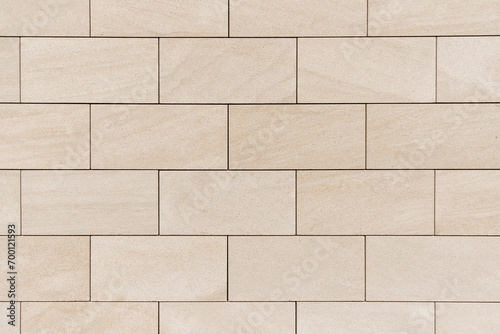 Wallpaper Mural brick wall made of light beige bricks. fresh brickwork, house decoration, new brick wall texture Torontodigital.ca