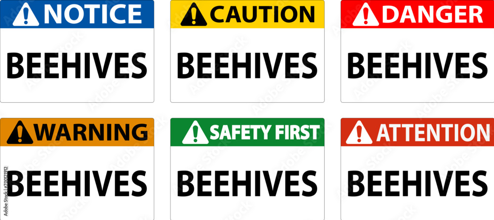 Caution Sign Beehives