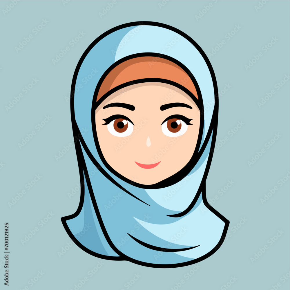 muslim woman in hijab icon vector muslim woman in hijab icon vector