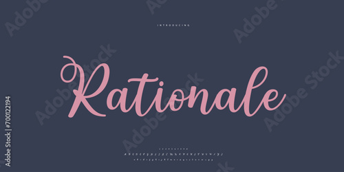 Abstract Fashion font alphabet. Minimal modern urban fonts for logo, brand etc. Typography Calligraphy typeface uppercase lowercase and number. vector illustration

