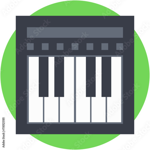 Piano Keyboard Vector Icon