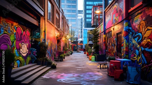 Colorful street art in New York City.