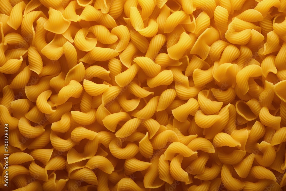 Uncooked conchiglie pasta arranged as a full-frame background Uncooked conchiglie pasta arranged as a full-frame background