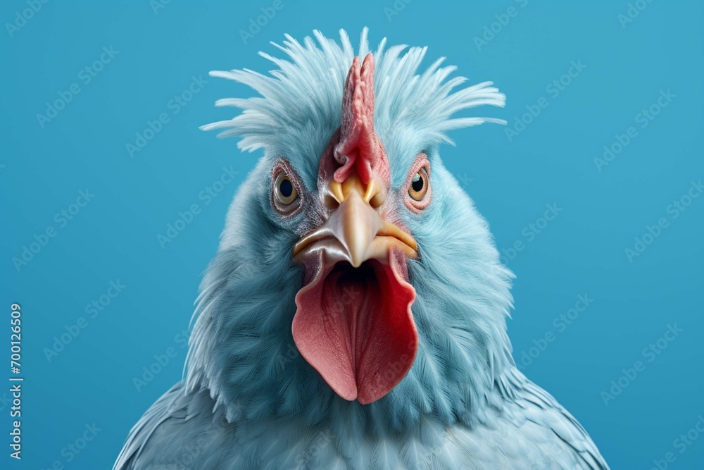 close up of a angry cock
