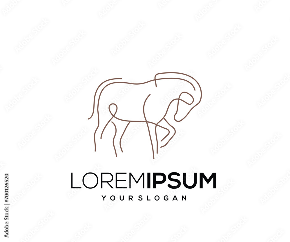 Horse Animal Icon, Hand Drawn Logo Design Vector Horse Animal Icon, Hand Drawn Logo Design Vector