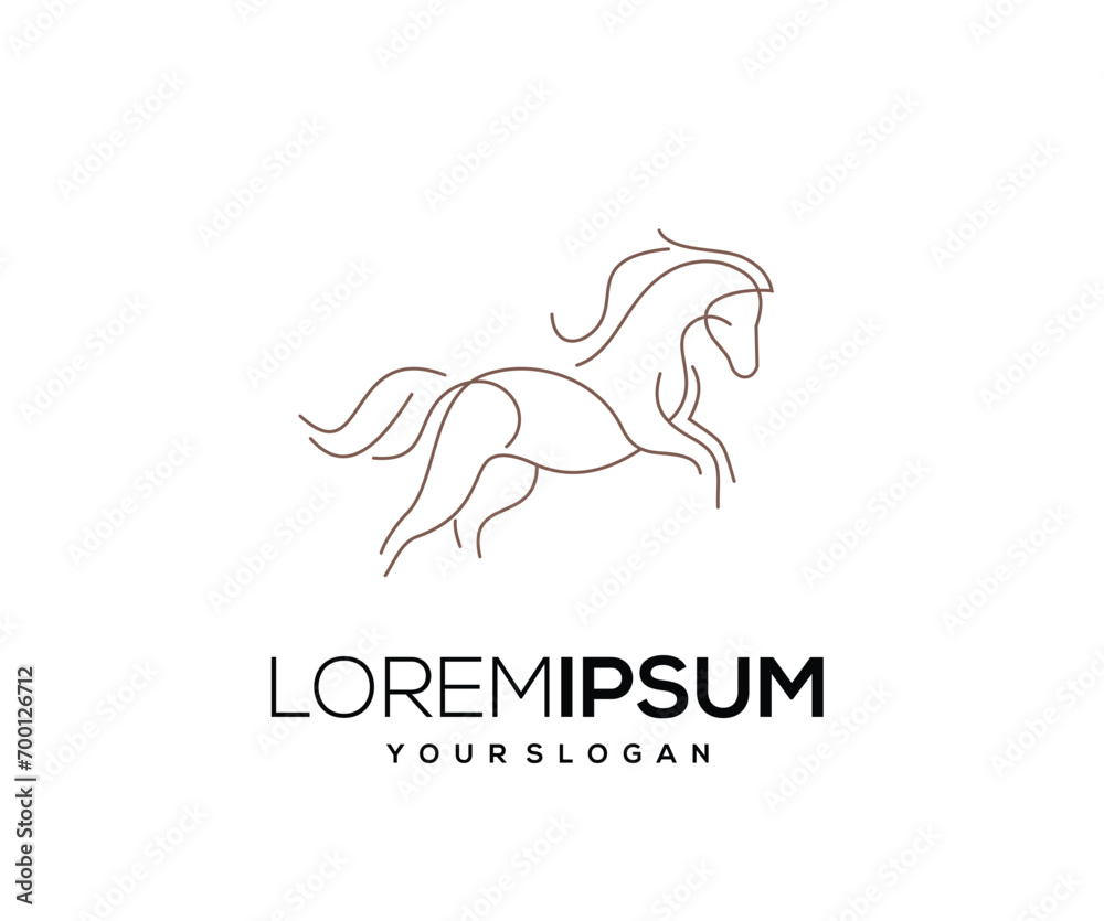 Horse Animal Icon, Hand Drawn Logo Design Vector Horse Animal Icon, Hand Drawn Logo Design Vector