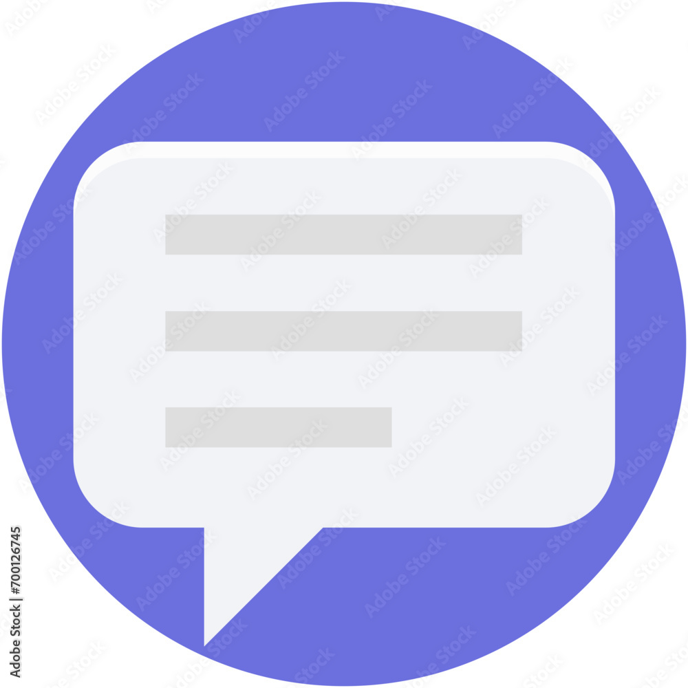 Speech Bubble Flat Vector Icon Speech Bubble Flat Vector Icon