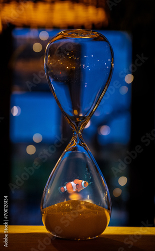 fish trapped in Hourglass