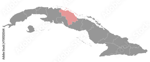 Villa Clara province map, administrative division of Cuba. Vector illustration.