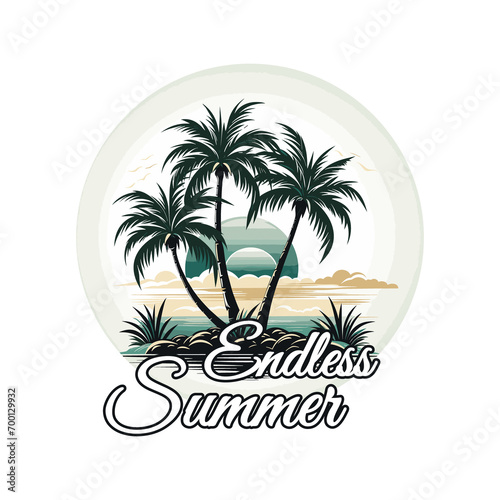 Beach Summer T Shirt beach vibes vintage. Trendy summer t shirt print  poster  sticker and other uses 