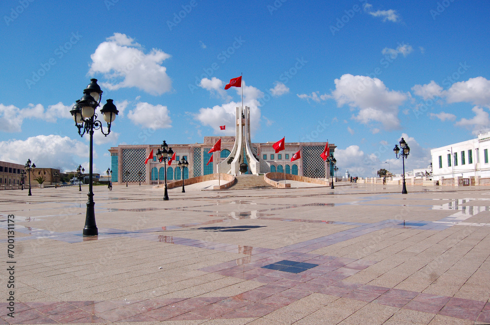 Kasbah Square and City Hall in Tunis, Tunisia