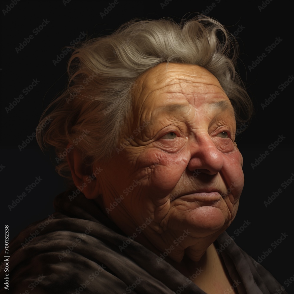 sad kind overweight elderly woman sad kind overweight elderly woman