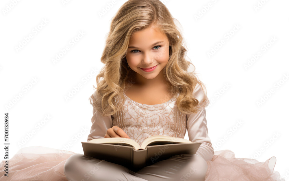 Baby's Grasp a Book On Isolated Background Baby's Grasp a Book On Isolated Background