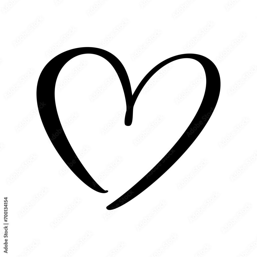 Love Vector black Heart shape frame with brush painting icon. doodle Hand drawn valentine day logo. Decor for greeting card, wedding, mug, photo overlays, t-shirt print, poster design Love Vector black Heart shape frame with brush painting icon. doodle Hand drawn valentine day logo. Decor for greeting card, wedding, mug, photo overlays, t-shirt print, poster design