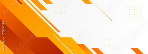 Abstract banner, orange, geometric. Simple design. Vector