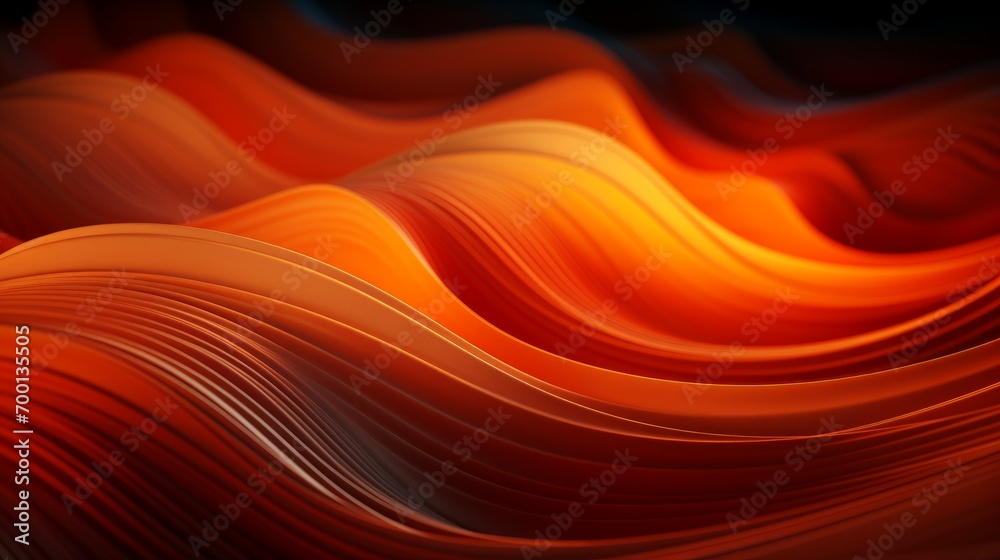 abstract background with smooth wavy lines in orange and black colors abstract background with smooth wavy lines in orange and black colors