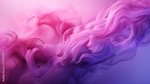 Abstract background of blue and pink smoke in the water close-up