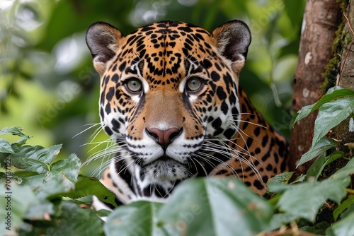 Leopard in jungle, Wildlife Photography , generated with AI